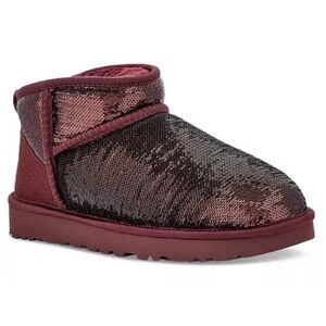 UGG Classic Ultra Mini Sequin Mirror Ball Boots - Wild Grape / BRAND NEW IN BOX